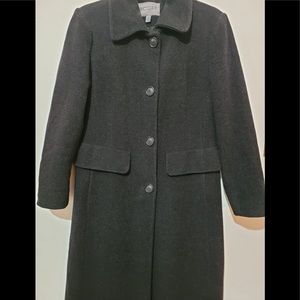 Bromley Collection Coat Wool Blend Straight Cut.